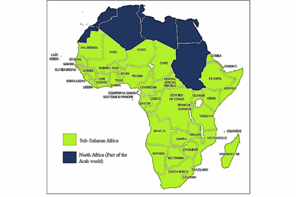 Location of sub saharan africa source