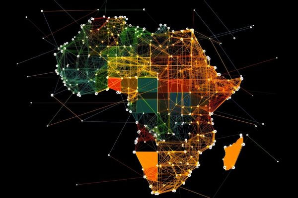 Map africa network connections ai